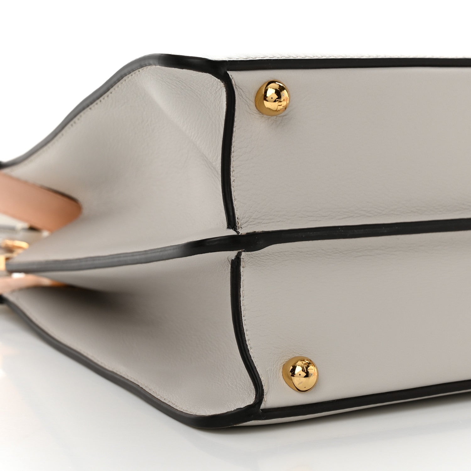 Fendi Vitello Seta Shiny Nappa Medium Peekaboo I SEE U Satchel Ghiaia Light Rose 12 of 13