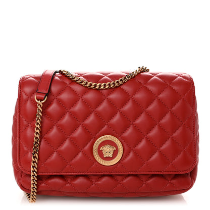Versace Nappa Quilted Medusa Chain Crossbody Red 1 of 9