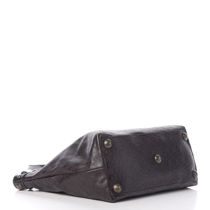 Gucci Calfskin Horsebit Embossed Medium Babouska Shopping Tote Dark Brown 3 of 10