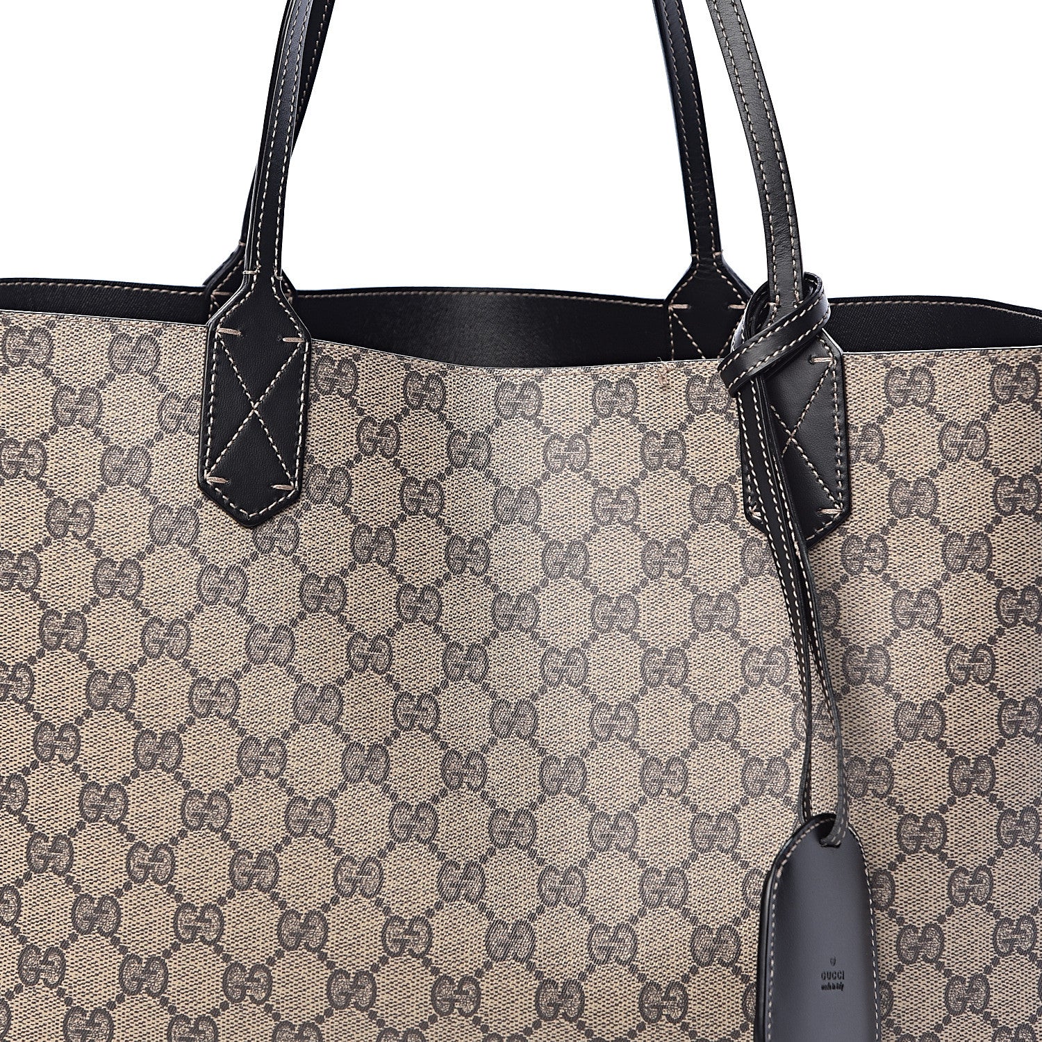 Gucci Calfskin GG Supreme Monogram Medium Reversible Tote Black 13 of 13
