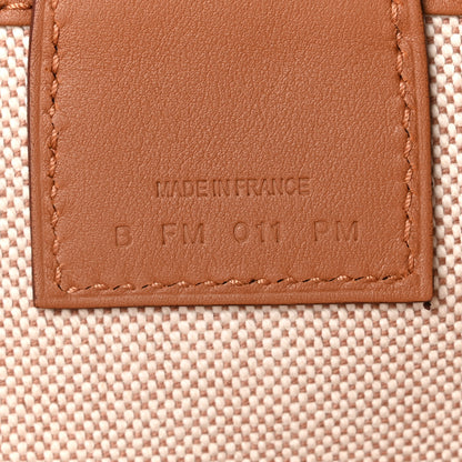 Hermes H Plume Canvas Swift Printed Maillons & Co Steeple 25 Bag Fauve Ecru Beige Gold 7 of 12