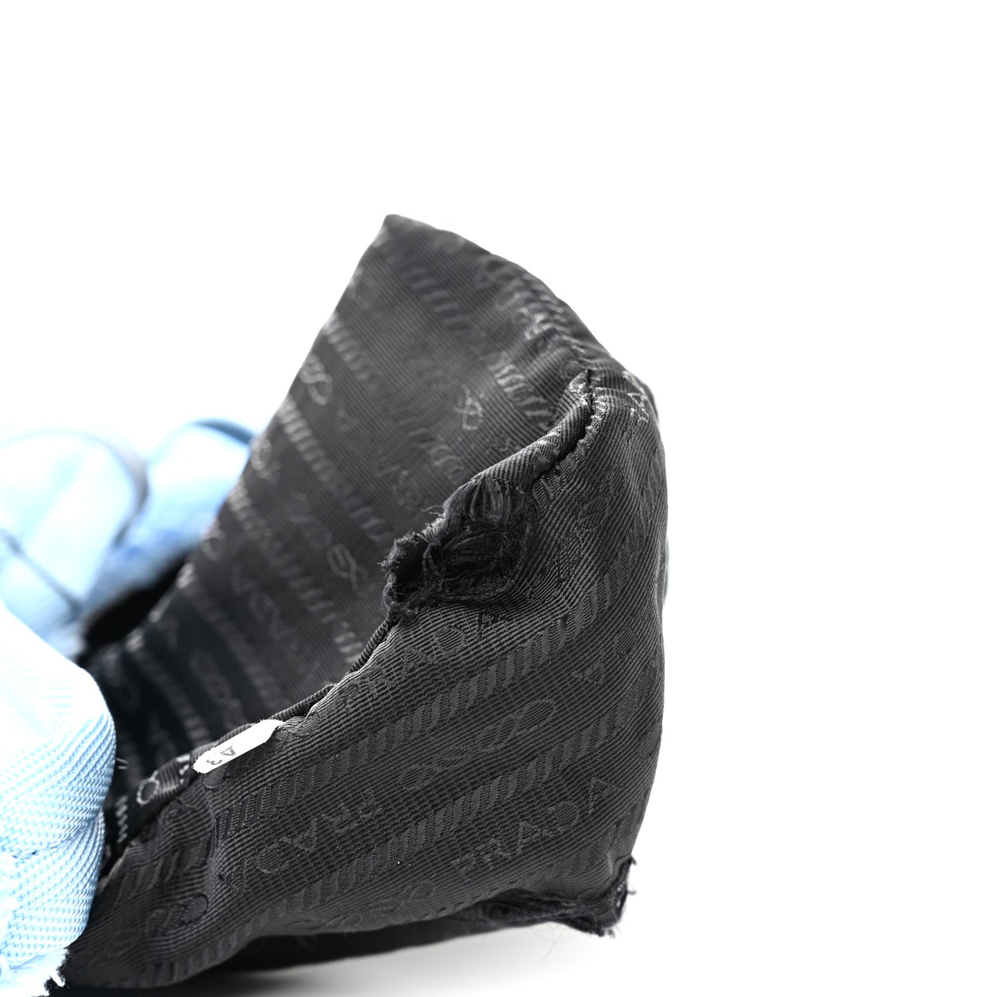 Terry Cloth Mini Re-Edition 2000 Bag Celeste Black