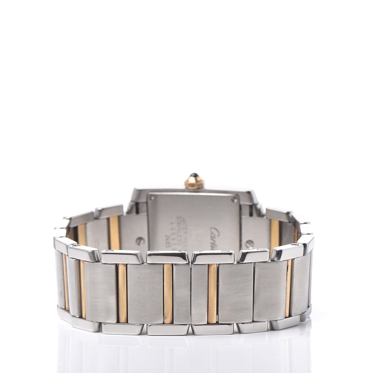 Stainless Steel 18K Yellow Gold 25mm Tank Francaise Quartz Watch