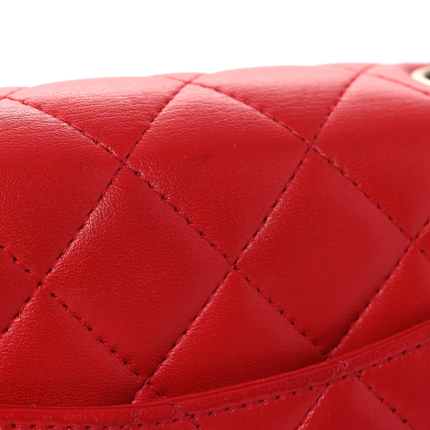 Chanel Lambskin Quilted Mini Rectangular Flap Red 12 of 14