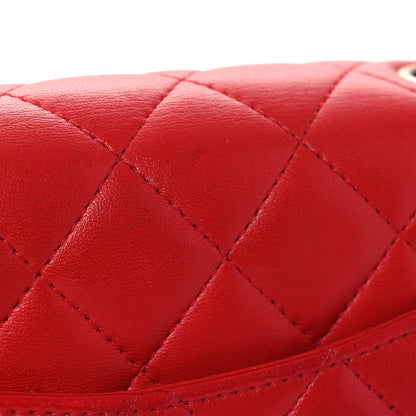 Chanel Lambskin Quilted Mini Rectangular Flap Red 12 of 14