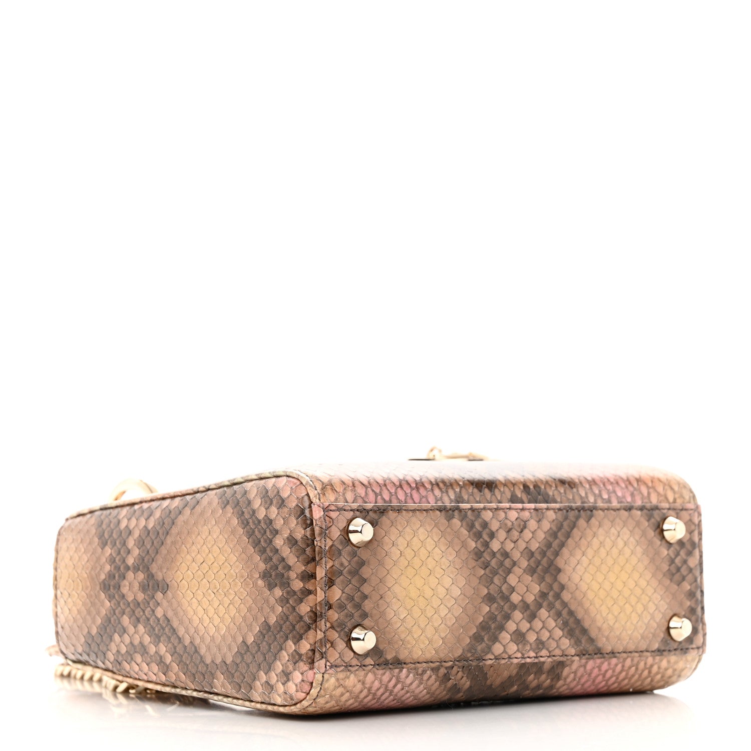 Christian Dior Snakeskin Mini Lady Dior Beige Multicolor 4 of 13