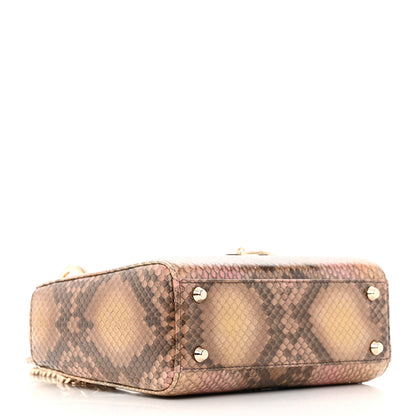 Christian Dior Snakeskin Mini Lady Dior Beige Multicolor 4 of 13
