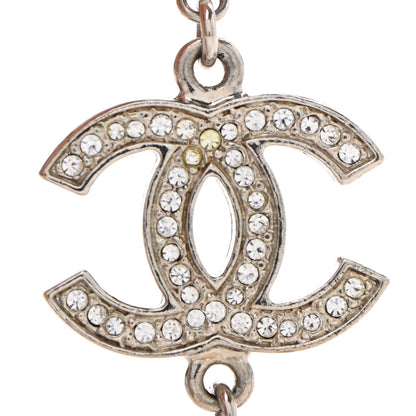 Chanel Crystal Pearl CC Long Necklace Silver 7 of 7