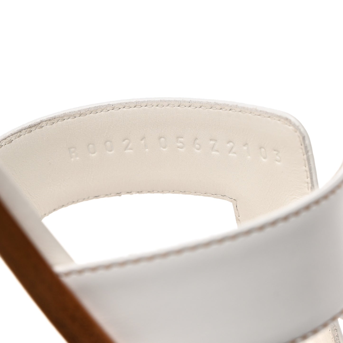Box Calfskin Oran Sandals 36.5 White