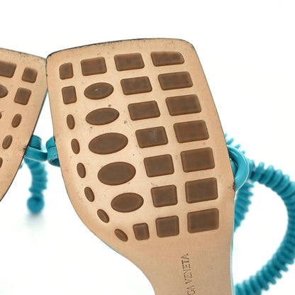 Bottega Veneta Rubber Wire Nappa Stretch 90mm Sandals 38 Turquoise 6 of 13