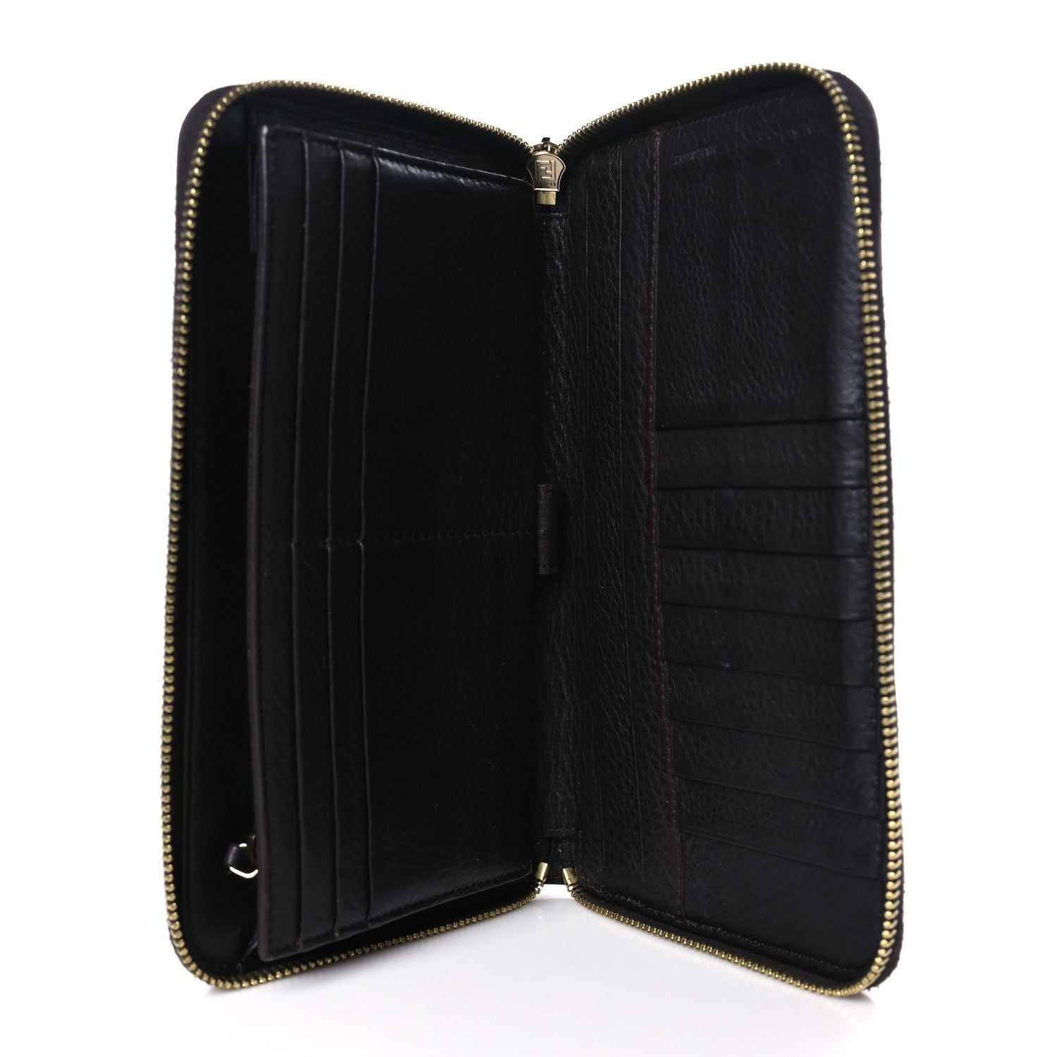 Fendi Zucca Zip Around Wallet Tobacco Ebano 5 of 9