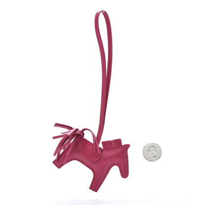 Hermes Milo Lambskin Grigri Rodeo Horse Bag Charm PM Rose Mexico 2 of 5