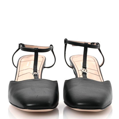 Gucci Nappa Charlotte Petite GG 55mm Slingback Pumps 36.5 Black 3 of 14