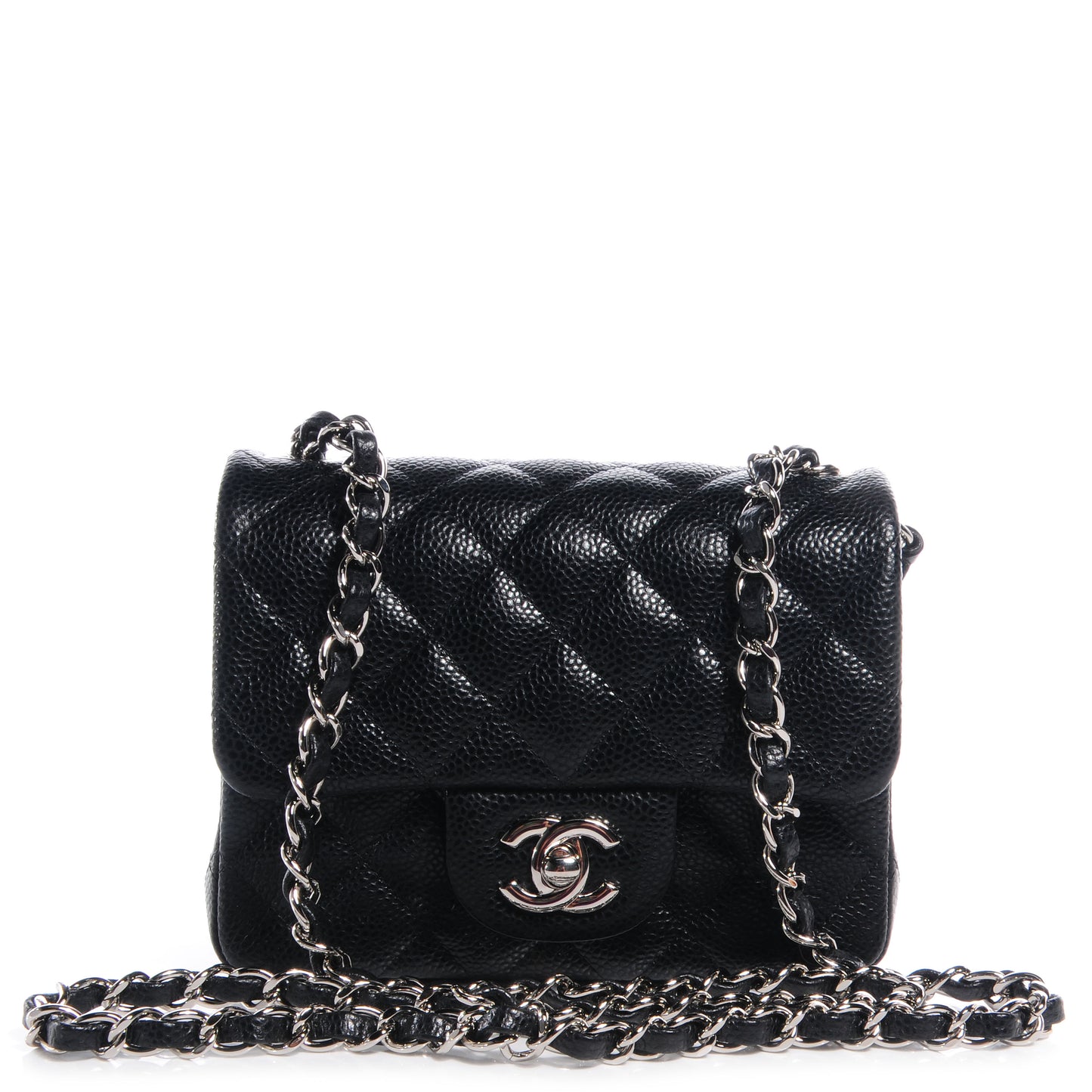 Caviar Quilted Mini Flap Black