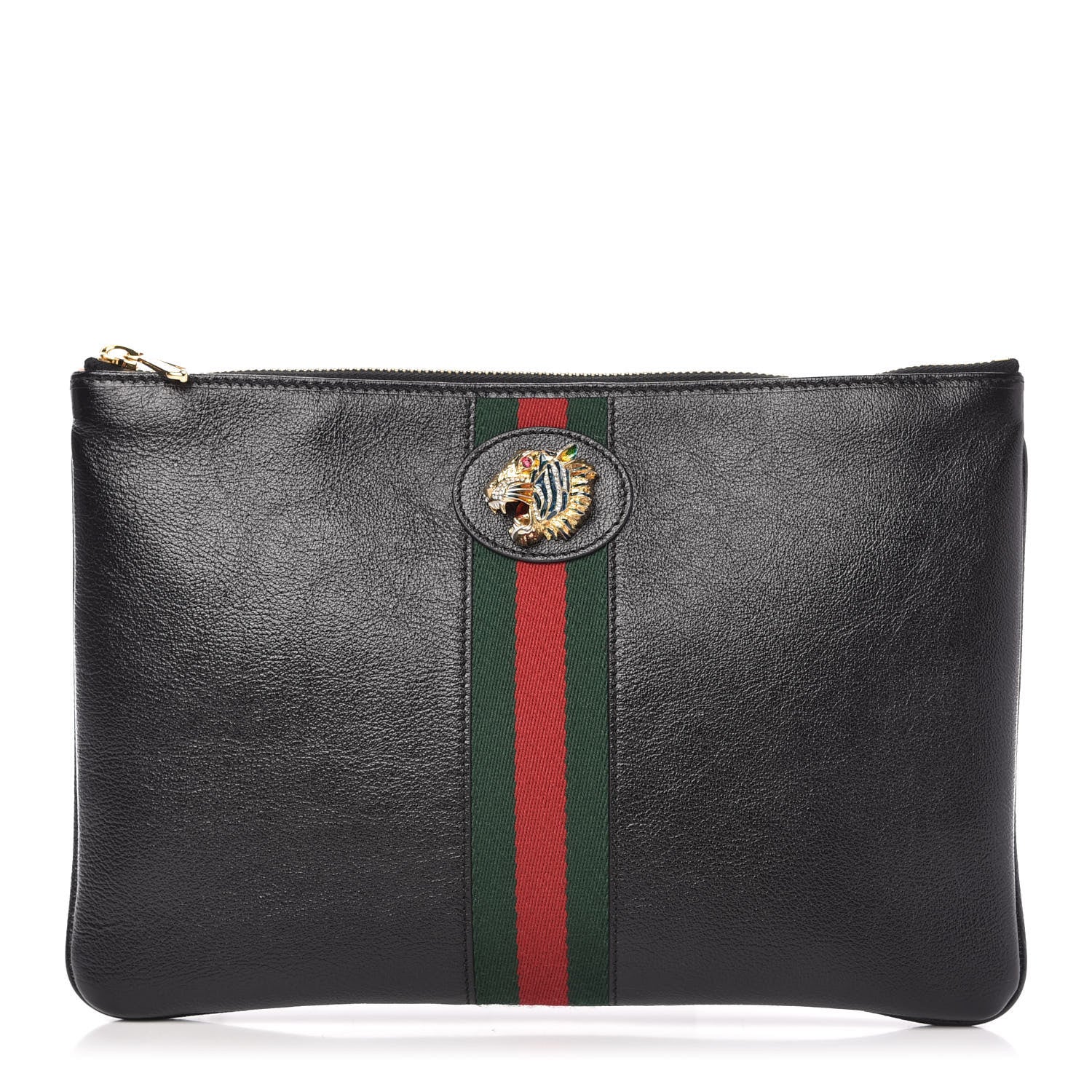 Gucci Calfskin Web Rajah Clutch Black 1 of 10