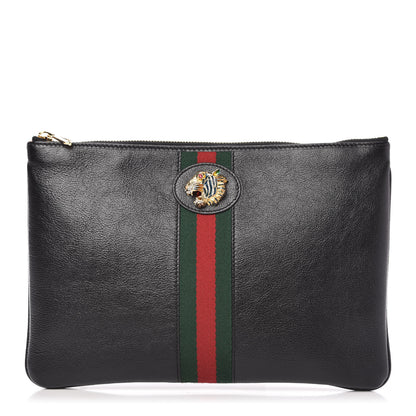 Gucci Calfskin Web Rajah Clutch Black 1 of 10