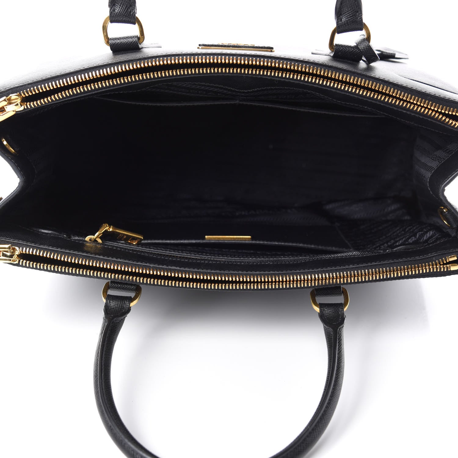 Prada Saffiano Medium Galleria Double Zip Tote Black 5 of 10