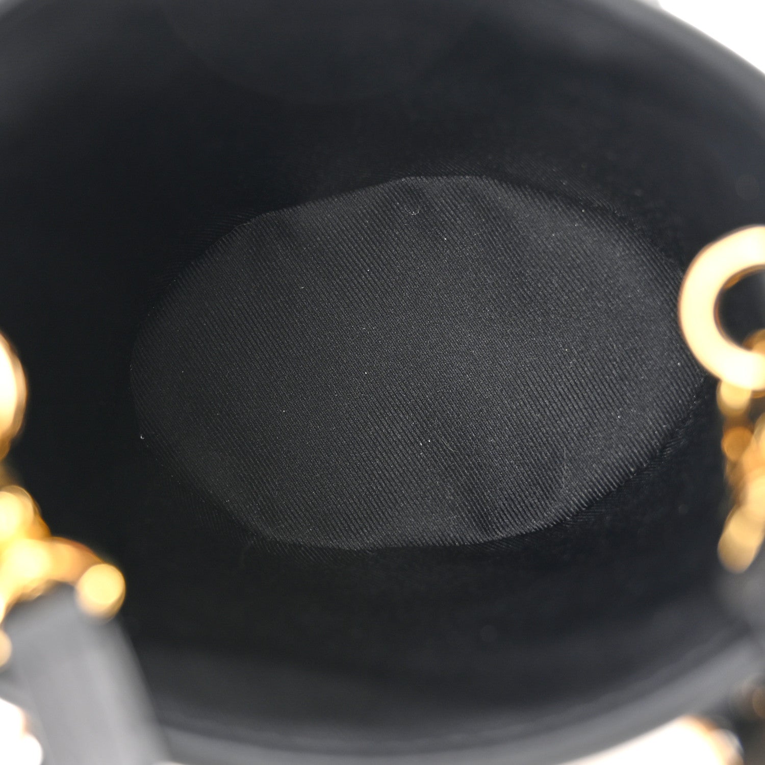 Louis Vuitton Cotton Calfskin Monogram Nano Bucket Bag Black 6 of 12
