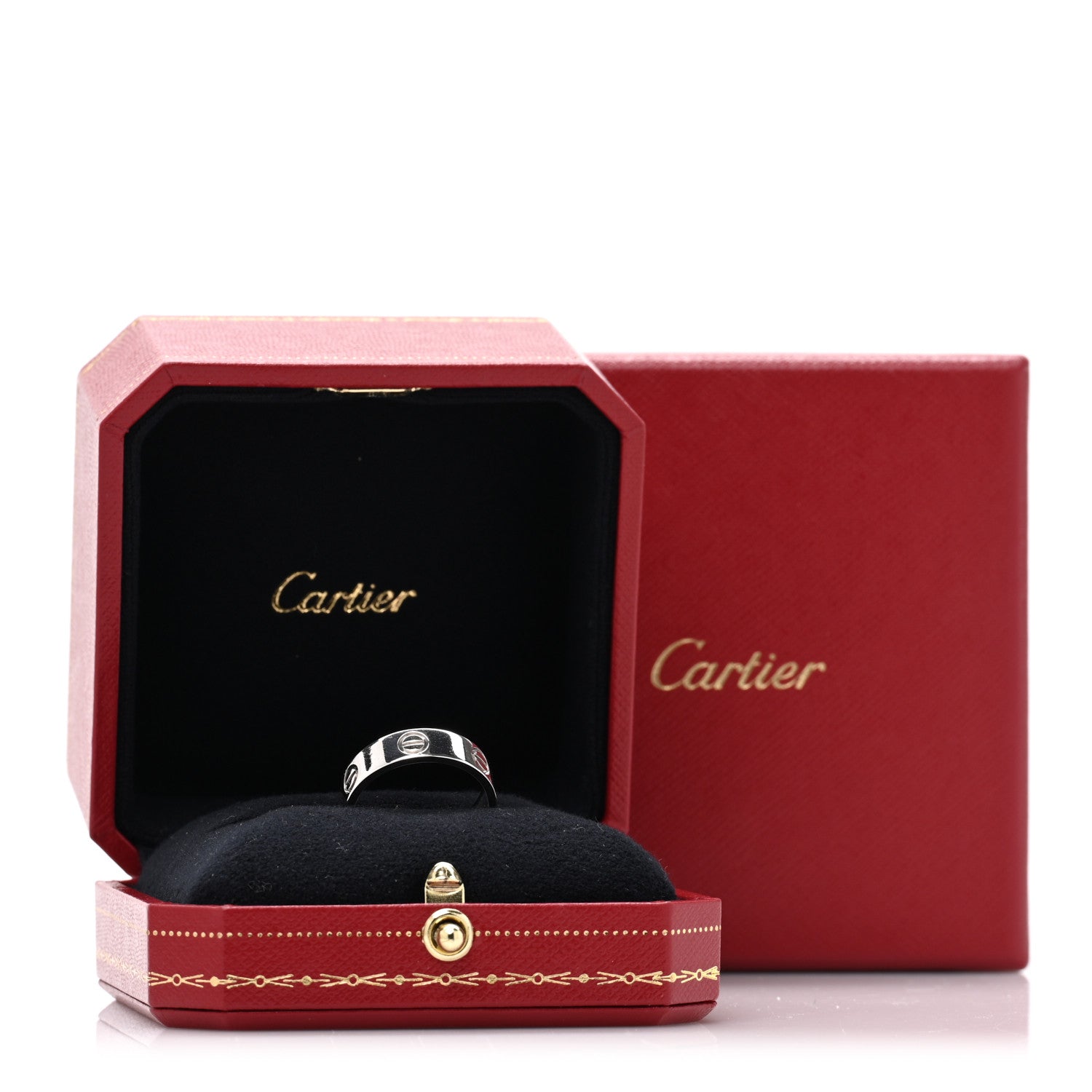 Cartier Platinum 5.5mm LOVE Ring 56 7.5 5 of 5