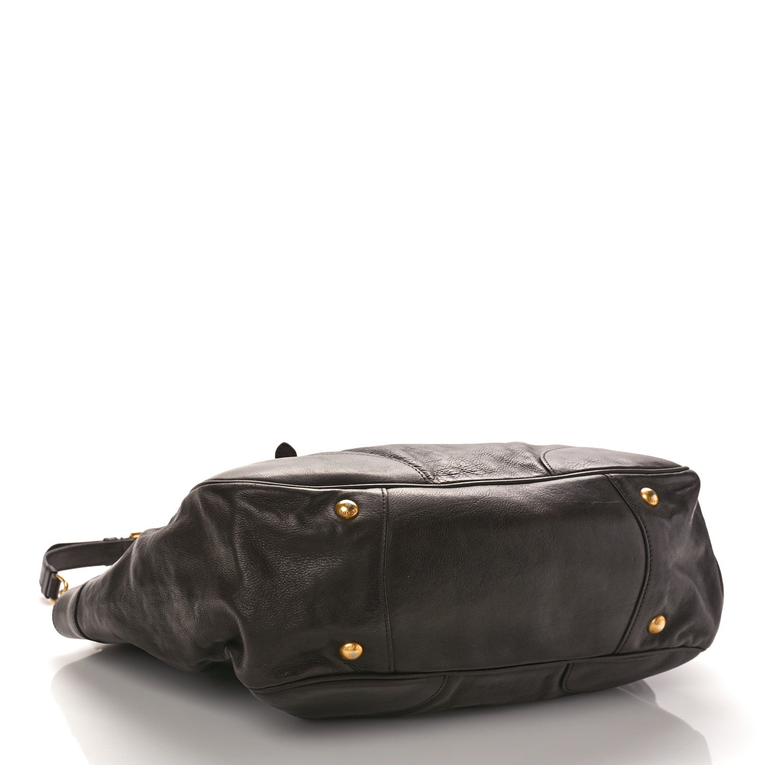 Prada Glace Calf Large Dome Satchel Brown 4 of 12