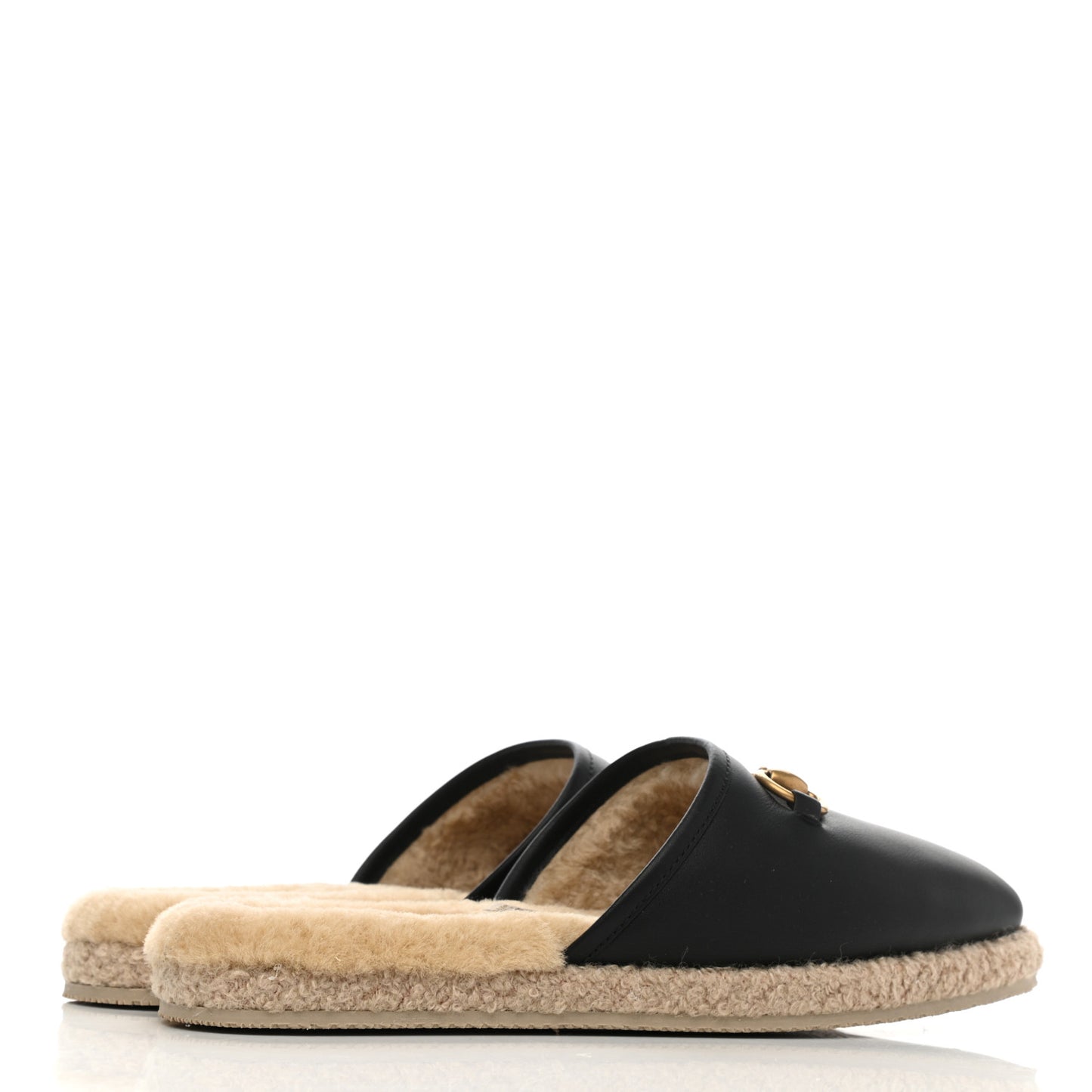 Nappa Wool Womens Fria Slippers 39 Black Butterscotch