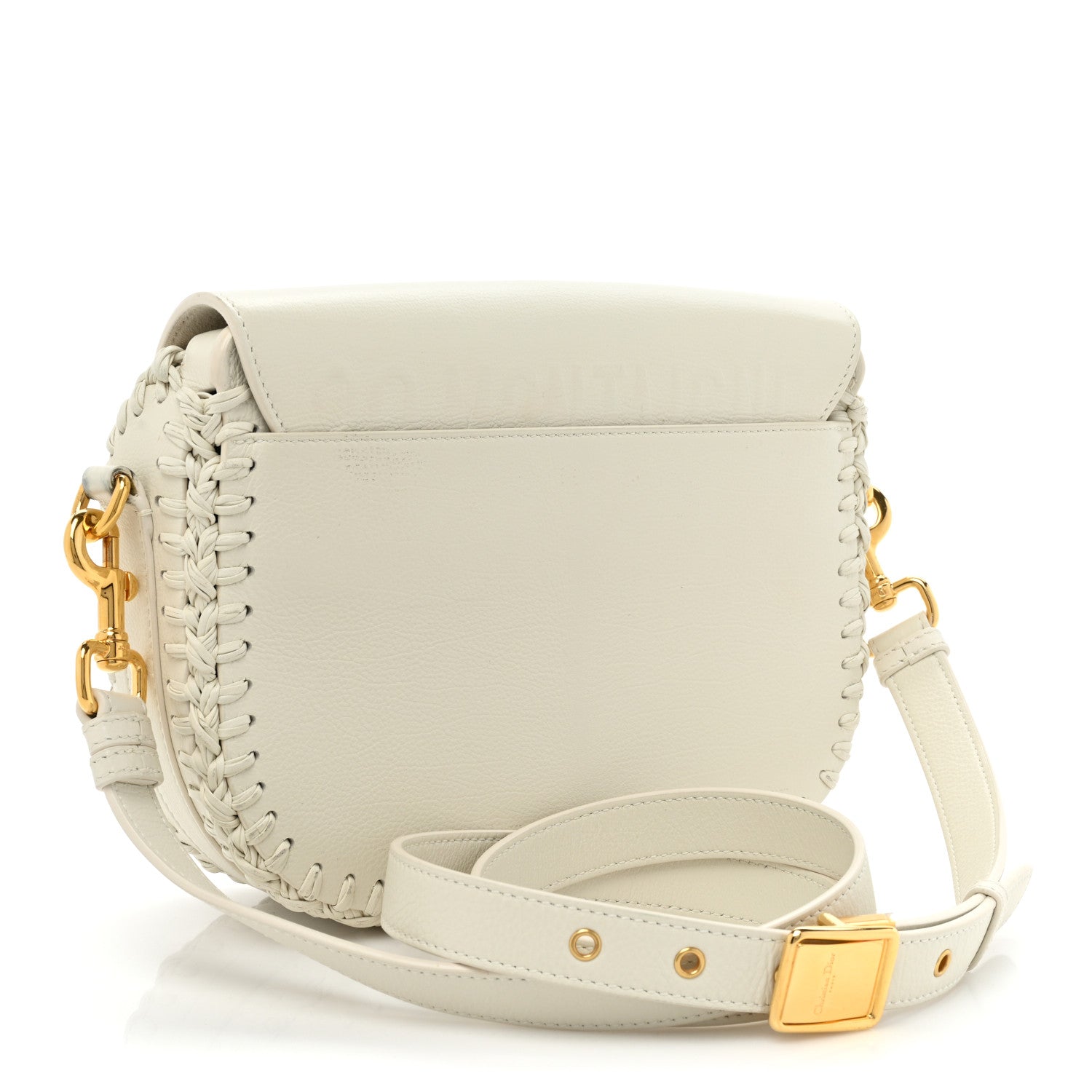 Christian Dior Grained Calfskin Medium Whipstitched Bobby Bag White 3 of 15