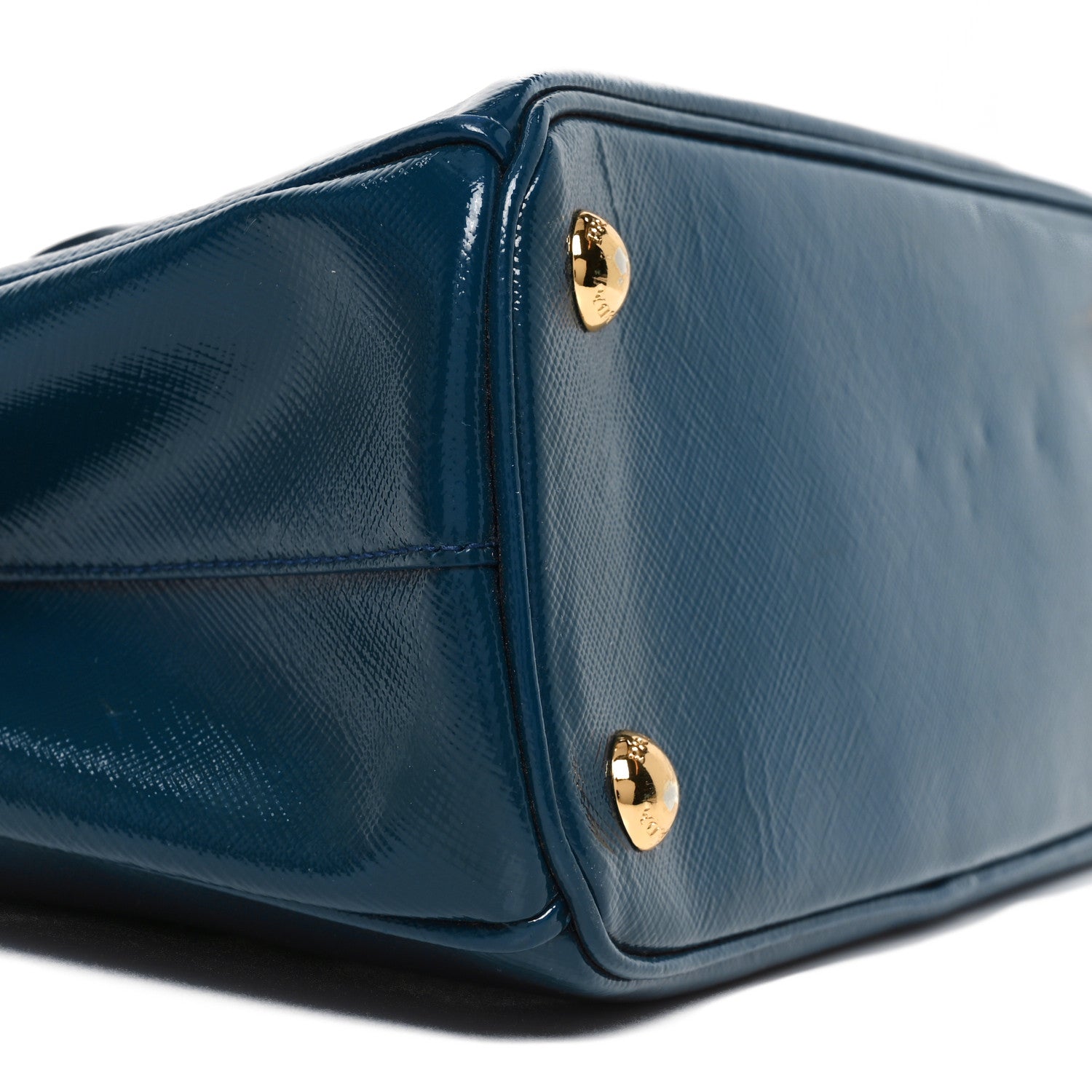 Prada Saffiano Vernice Mini Galleria Double Zip Tote Inchiostro 8 of 9