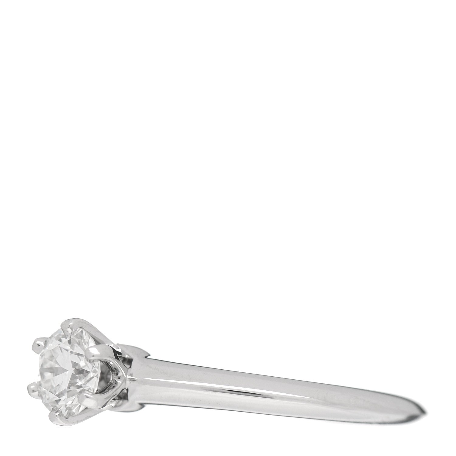 Tiffany Platinum Diamond .38ct Solitaire Engagement Ring 48 4.5 3 of 6