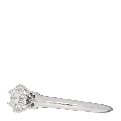 Tiffany Platinum Diamond .38ct Solitaire Engagement Ring 48 4.5 3 of 6