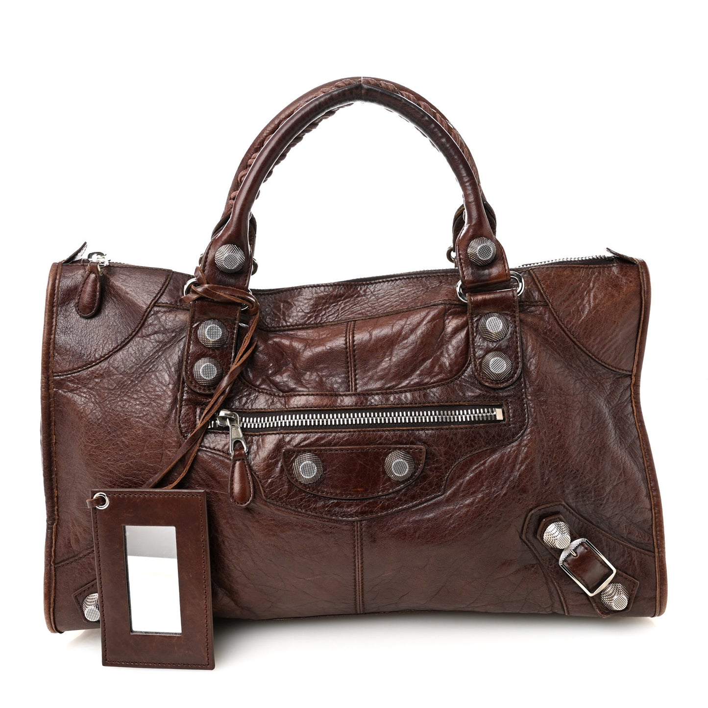 Agneau Giant 21 Silver Hardware Work Charbon