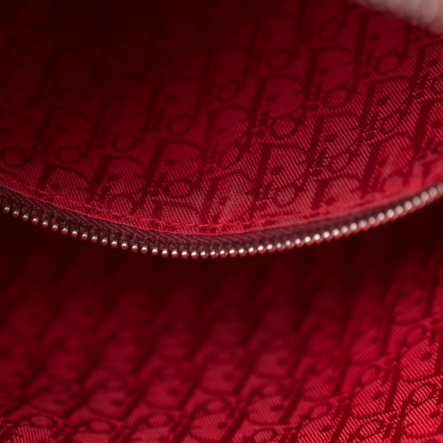 Christian Dior Lambskin Cannage Large Lady Dior Burgundy 12 of 15
