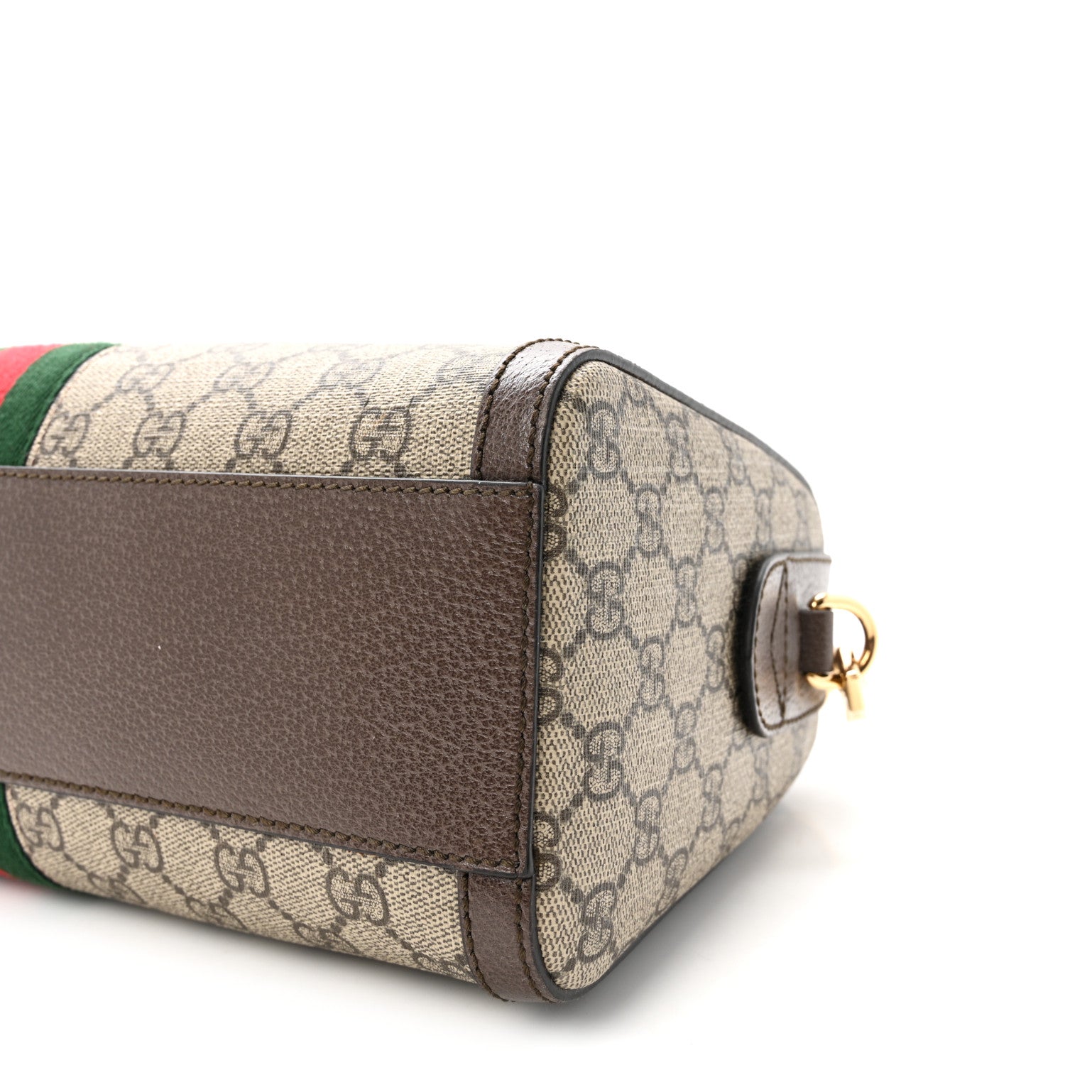 Gucci GG Supreme Monogram Web Medium Ophidia Boston Brown 10 of 10