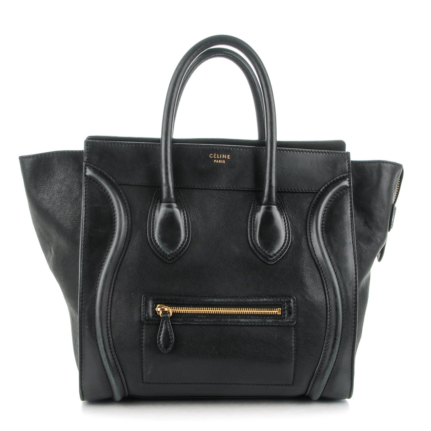 Celine Calfskin Mini Luggage Black 1 of 14