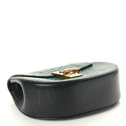 Chloe Snakeskin Mini Drew Shoulder Bag Green 4 of 9