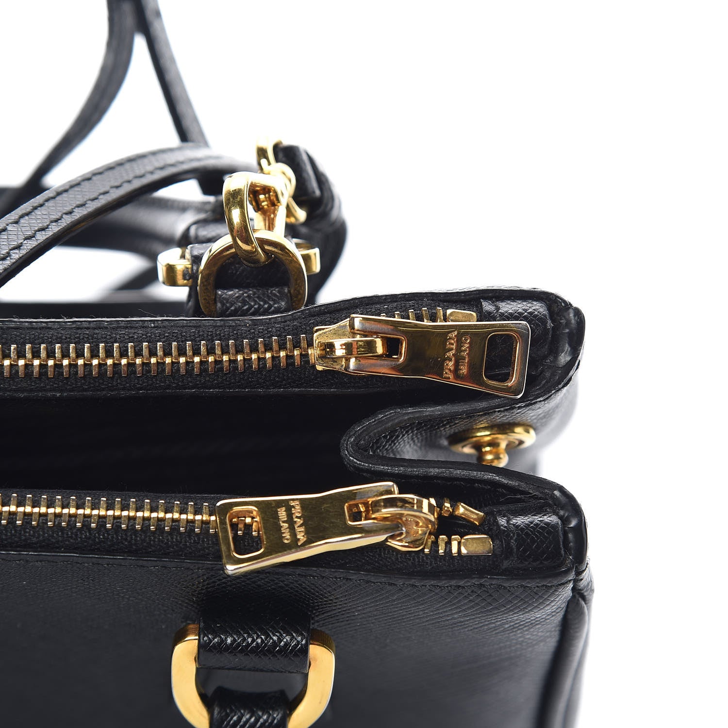 Prada Saffiano Lux Micro Galleria Double Zip Tote Black 14 of 19