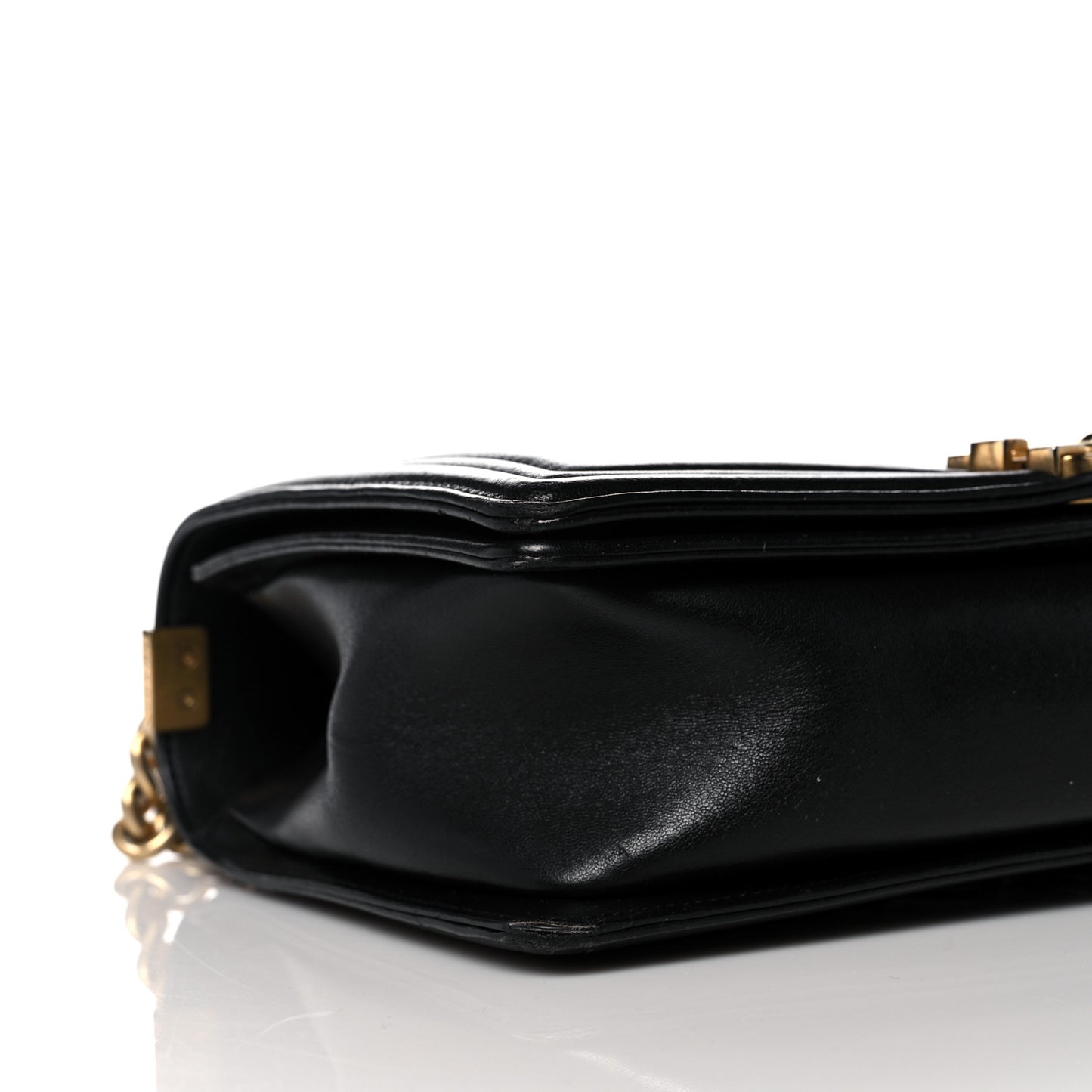 Lambskin Quilted New Medium Boy Flap Black
