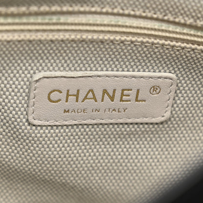 Chanel Calfskin Quilted Large Retro Chain Shopping Tote  Black 6 of 12