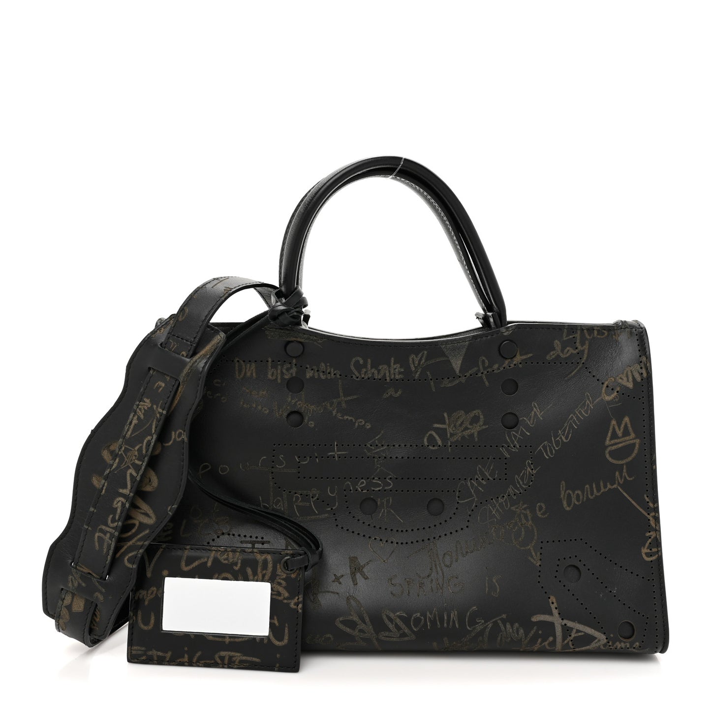 Calfskin Love Perforated Blackout Hardware S City Black
