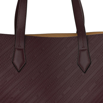 Givenchy Calfskin Chain Embossed Medium Bond Shopper Tote Burgundy 8 of 10