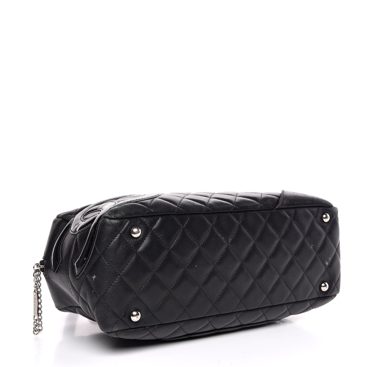 Calfskin Quilted Large Cambon Bowler Black