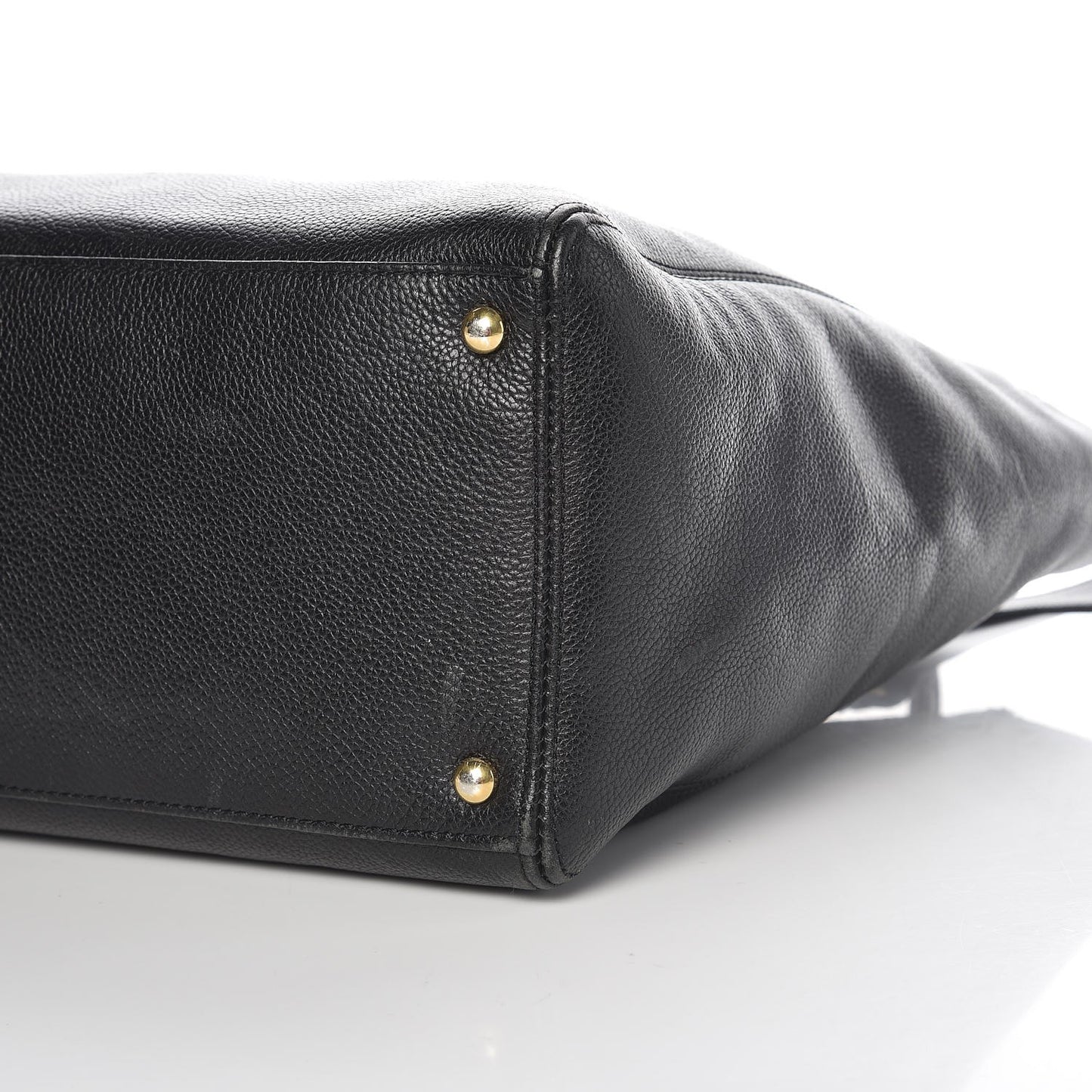 Calfskin Tall Cerf Tote Black