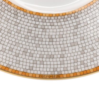 Hermes Porcelain Mosaique Au 24 Porcelain Tea Cup and Saucer Set of 2 Gold 4 of 4