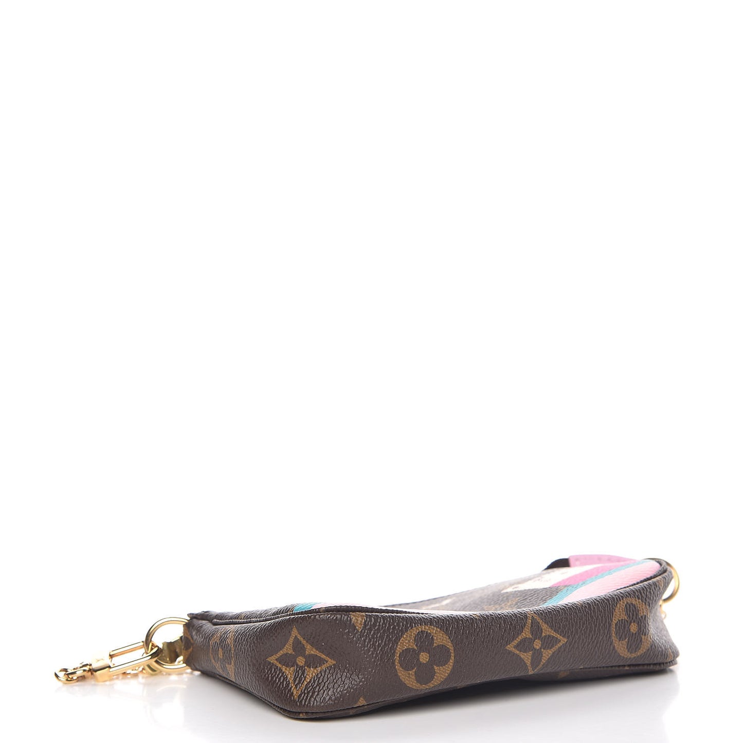 Monogram 2016 Christmas Animation Mini Pochette Accessories Rose Ballerine