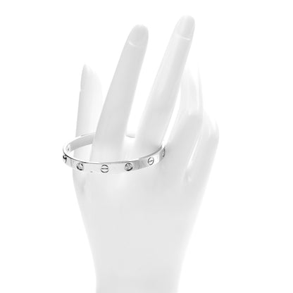 Cartier 18K White Gold 6 Diamond LOVE Bracelet 16 2 of 5