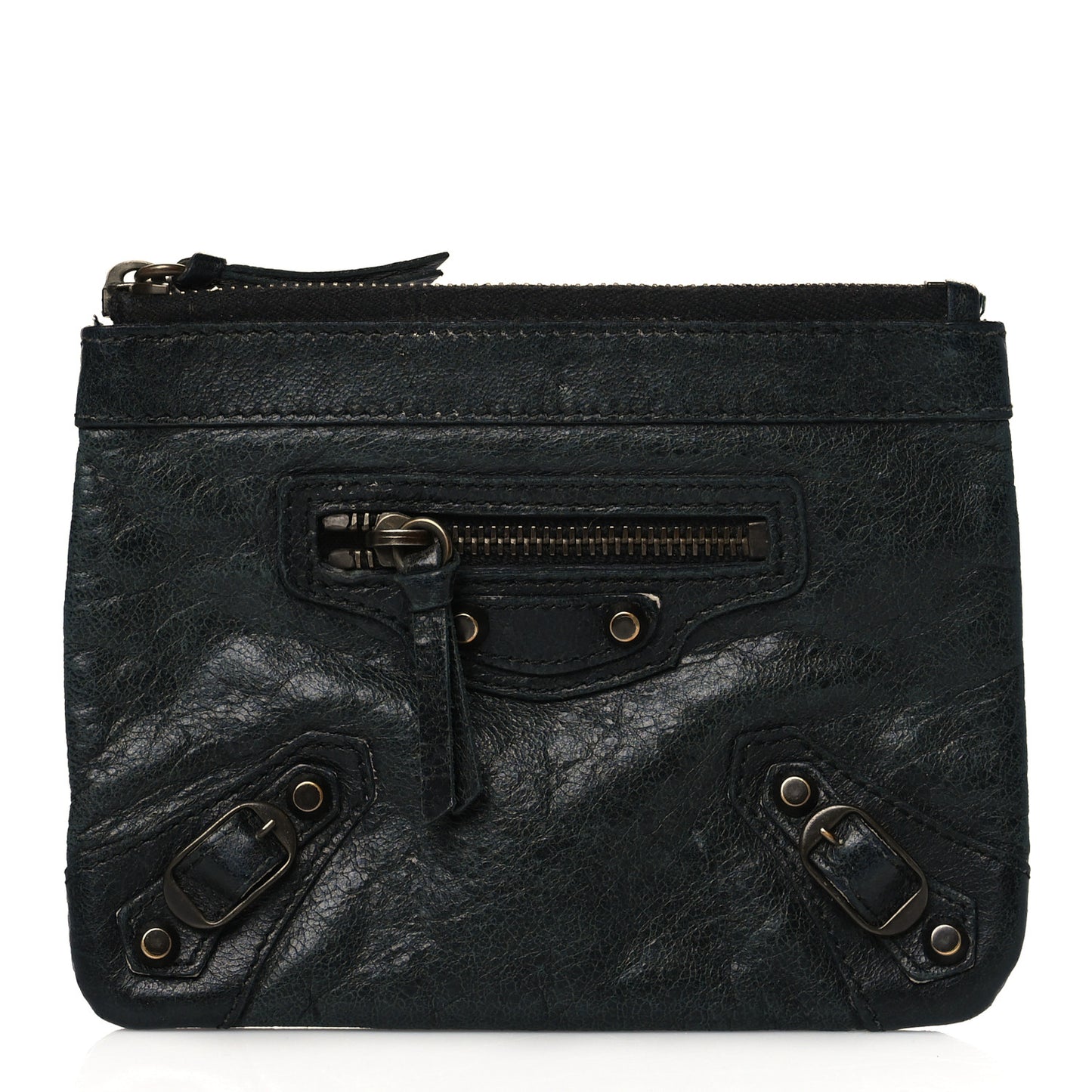Agneau Classic Hardware M Porte-Monnaie Coin Purse Black