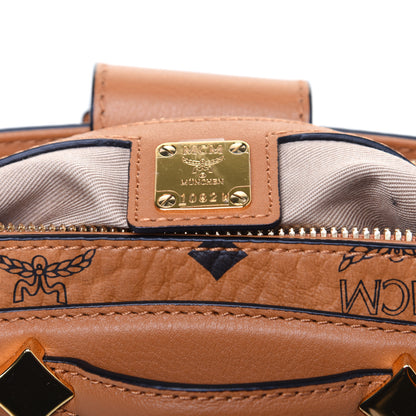 MCM Visetos Small Essential Crossbody Bag Cognac 8 of 11