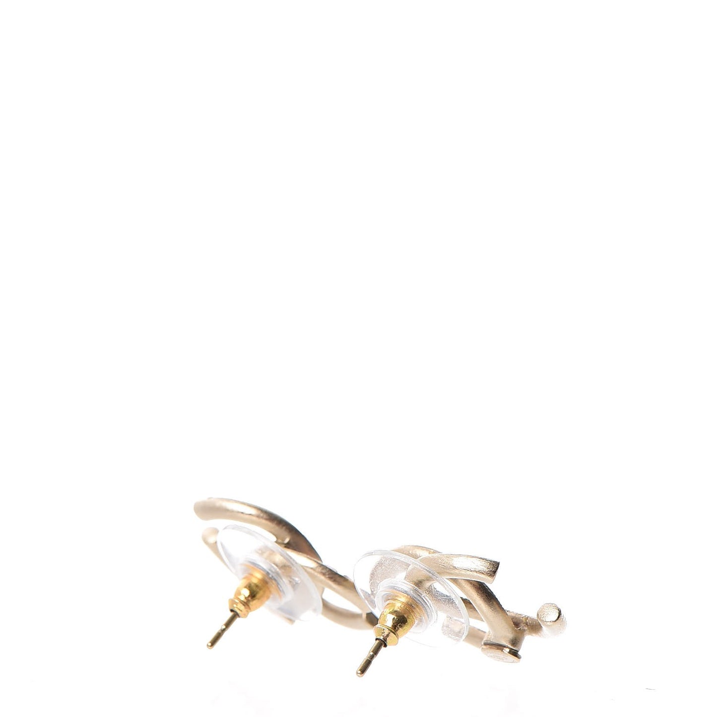 Crystal Baguette CC Earrings Gold Multicolor