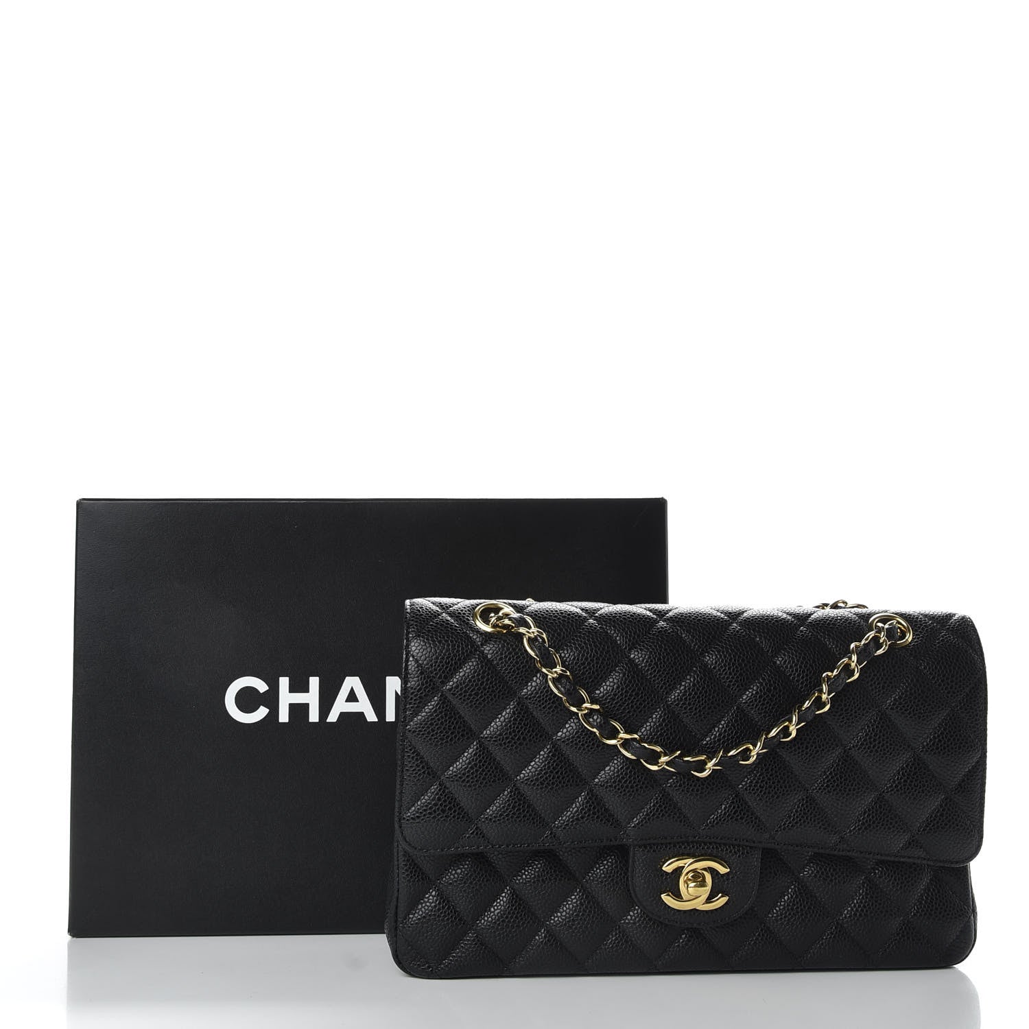 Chanel Caviar Quilted Medium Double Flap Black 12 of 12