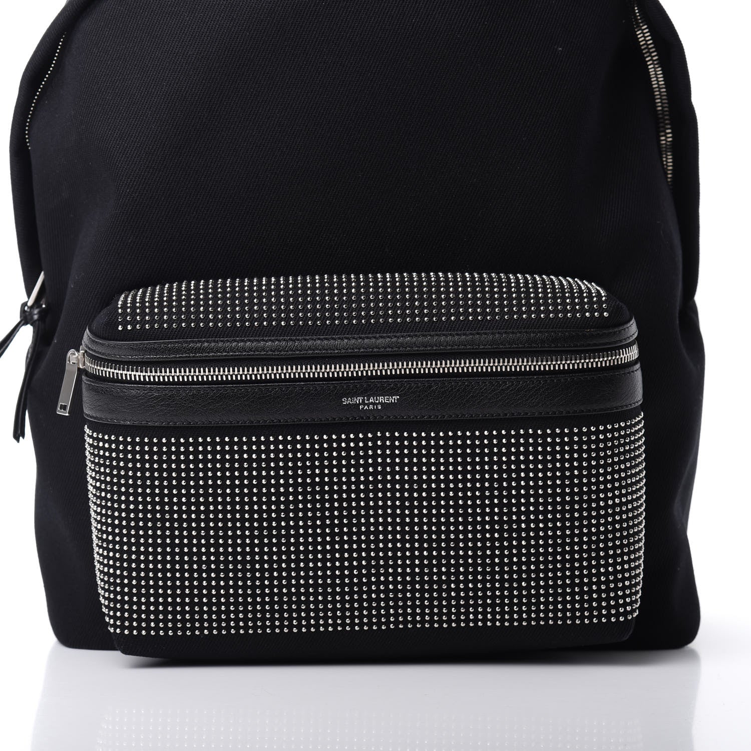 Saint Laurent Canvas City Studded Backpack Black 699287 – FASHIONPHILE