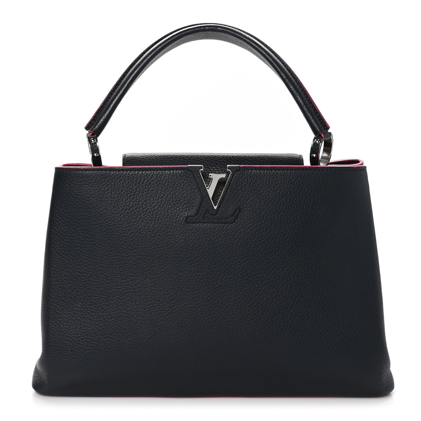 Taurillon Capucines MM Cobalt Fuchsia